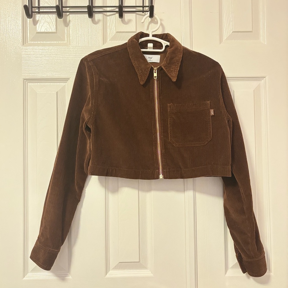 Aritzia TNA Brown Corduroy Utility Jacket (2XS)